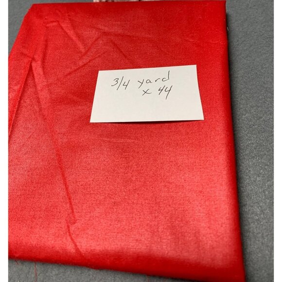 Red Cotton Fabric 3/4 yard x 44 Sewing Crafting Quilting Projects - Picture 2 of 3